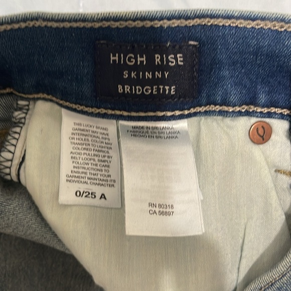 Lucky brand, high-rise skinny Bridgette size 0/25 - Picture 5 of 7